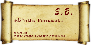 Sántha Bernadett névjegykártya