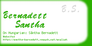 bernadett santha business card